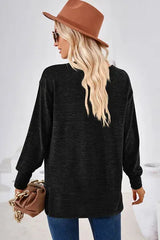 V-Neck Dropped Shoulder T-Shirt Women's T-Shirts - Tophatter Daily Deals