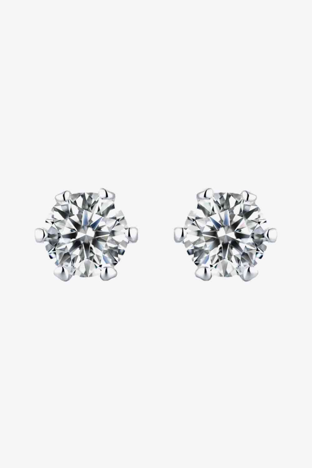 Good Days Ahead Moissanite Stud Earrings - Tophatter Shopping Deals