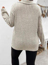 Plus Size Ribbed Johnny Collar Long Sleeve T-Shirt Women's T-Shirts - Tophatter Daily Deals