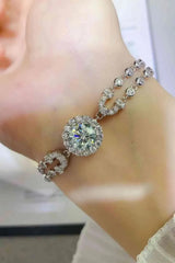 2 Carat Moissanite Double-Layered Bracelet Moissanite - Tophatter Daily Deals