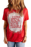 Slogan Graphic Round Neck Tee Women's T-Shirts - Tophatter Daily Deals