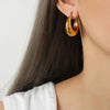 18K Gold-Plated Huggie Earrings Gold One Size Earrings - Tophatter Daily Deals
