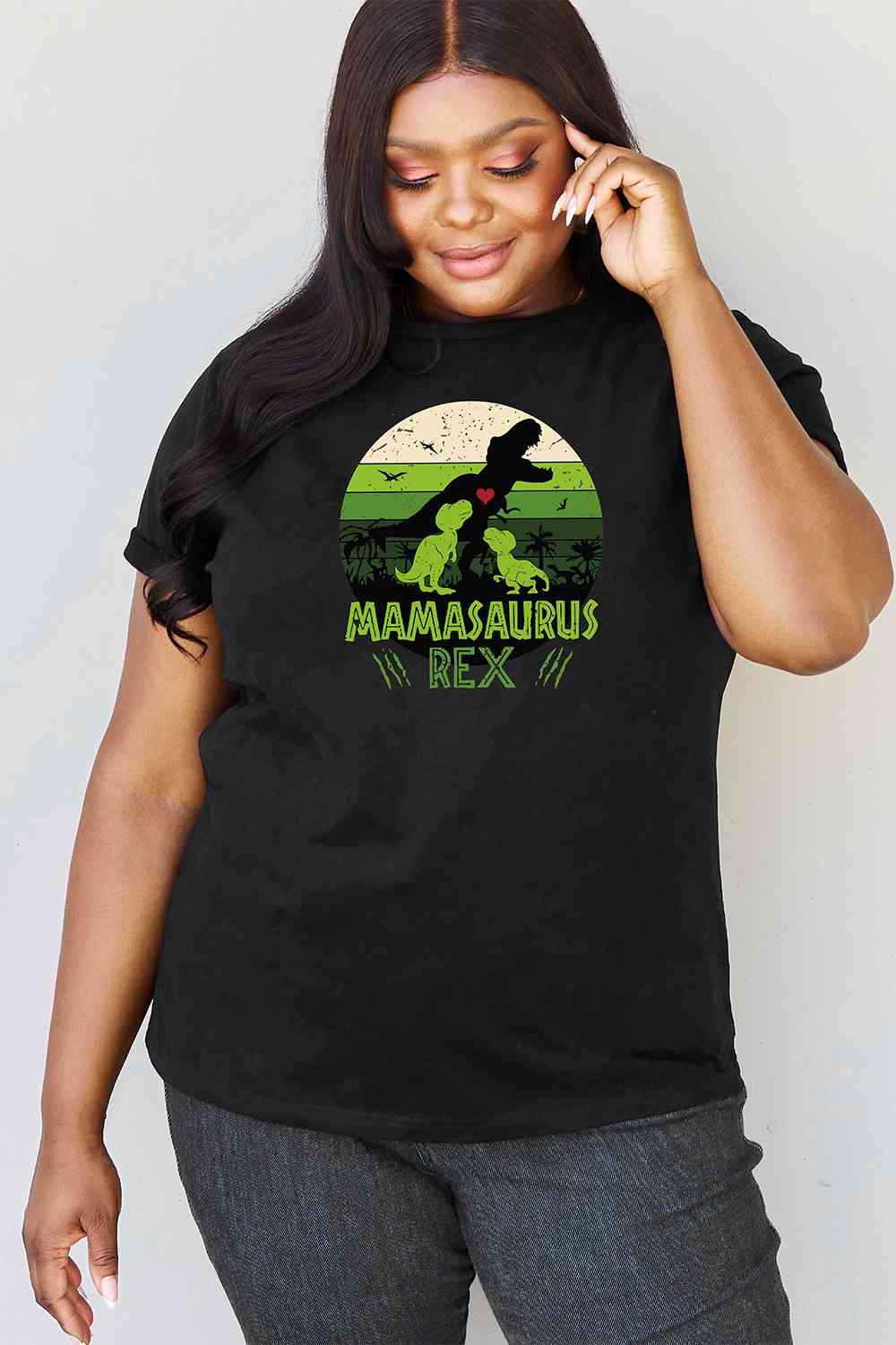 Simply Love Full Size MAMASAURUS REX Graphic T-Shirt Women's T-Shirts - Tophatter Daily Deals