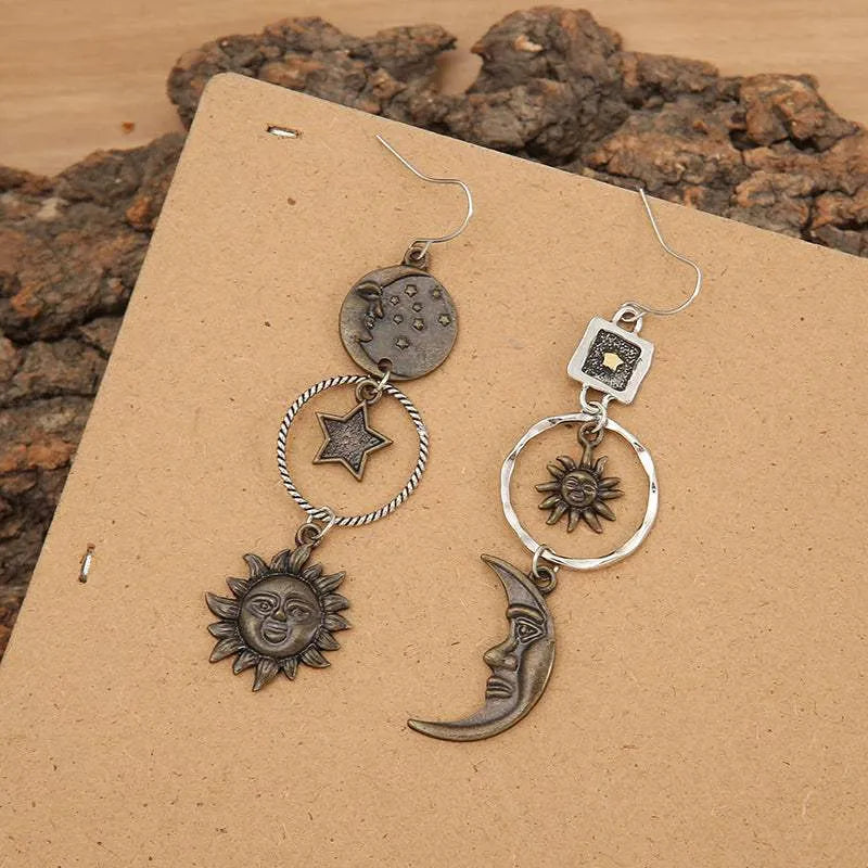 Star, Sun, and Moon Earrings Earrings - Tophatter Daily Deals