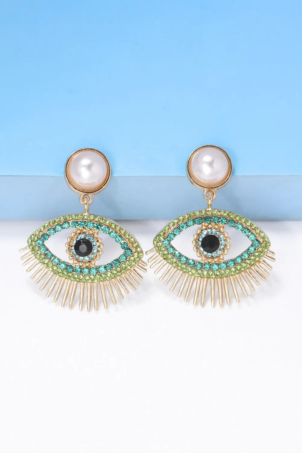 Evil Eye Shape Rhinestone Zinc Alloy Synthetic Dangle Earrings Earrings - Tophatter Daily Deals