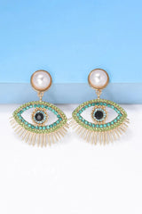 Evil Eye Shape Rhinestone Zinc Alloy Synthetic Dangle Earrings Earrings - Tophatter Daily Deals