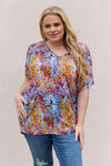 Be Stage Full Size Printed Dolman Flowy Top Blouses - Tophatter Daily Deals