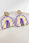 Rainbow Shape Dangle Earrings Lavender One Size Earrings - Tophatter Daily Deals