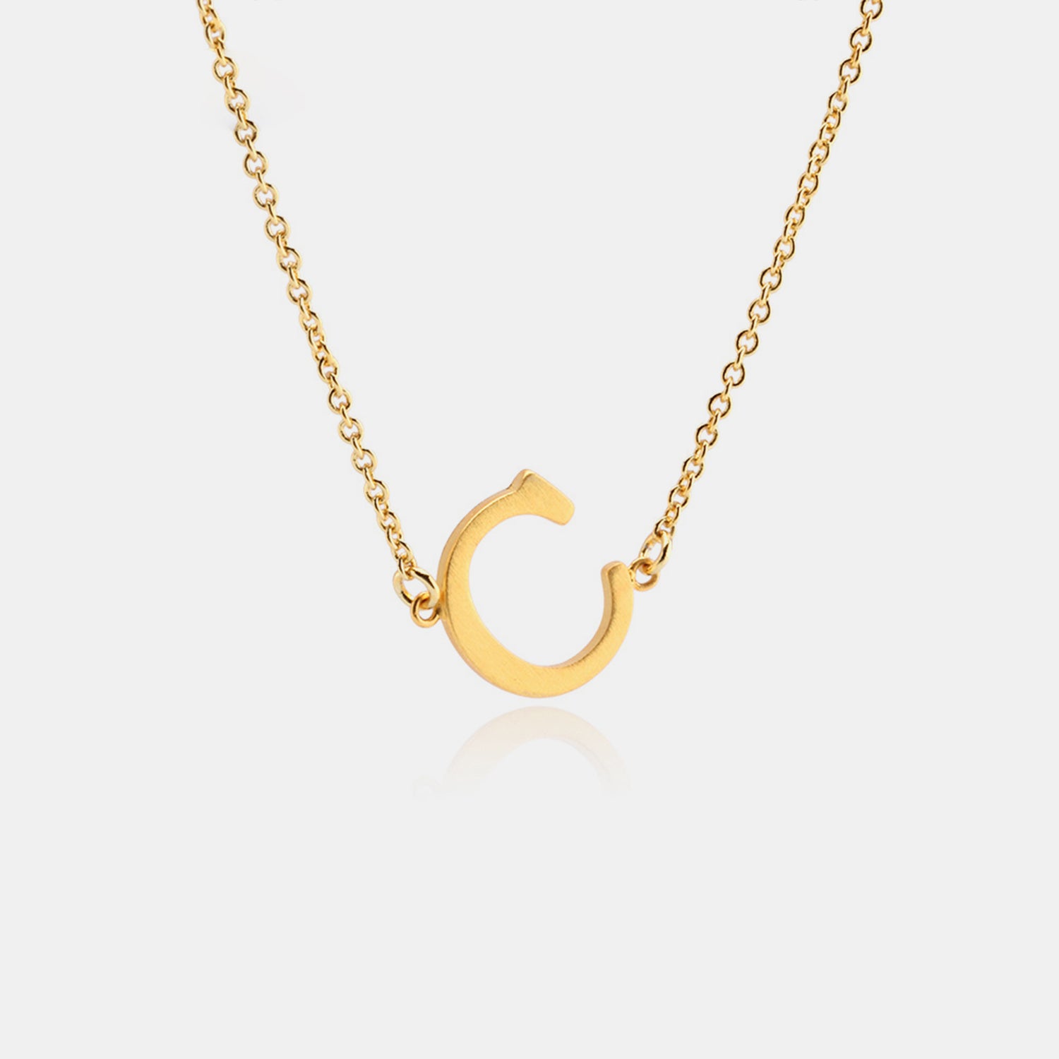 Copper Letter Pendant Necklace Gold C One Size Necklaces - Tophatter Daily Deals