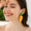 Stainless Steel Beaded Sequin Carrot Earrings Earrings - Tophatter Daily Deals