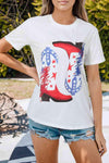 Star Cowboy Boots Graphic Tee - Tophatter Daily Deals