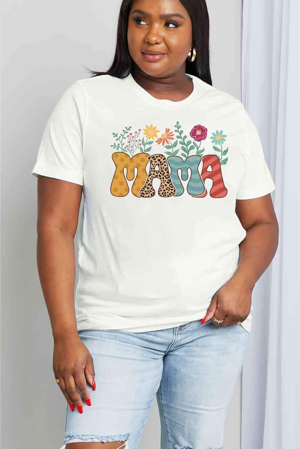 Simply Love Full Size MAMA Graphic Cotton Tee Women's T-Shirts - Tophatter Daily Deals