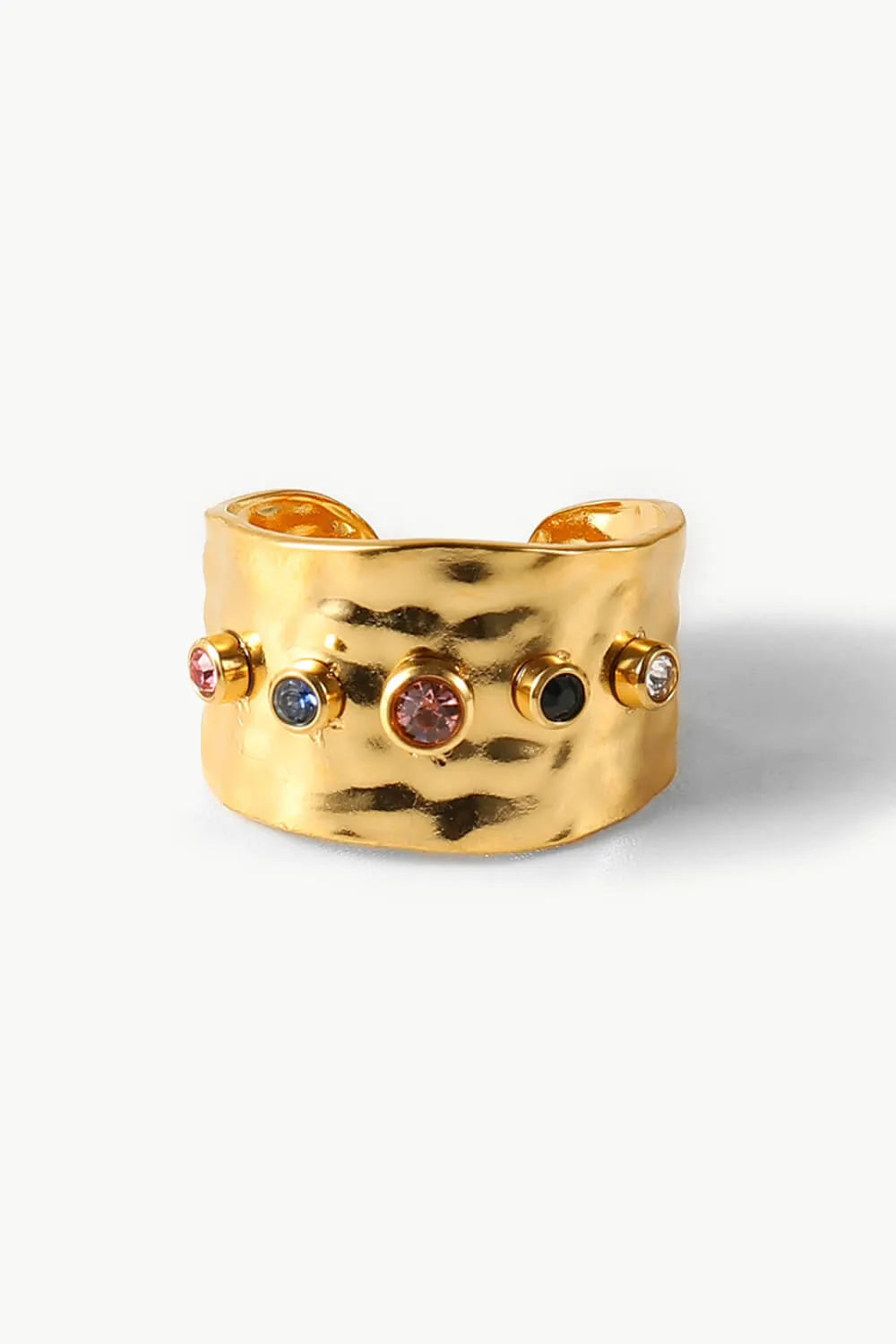 18K Gold-Plated Zircon Ring Rings - Tophatter Daily Deals