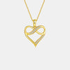 Moissanite 925 Sterling Silver Heart Necklace Moissanite - Tophatter Daily Deals