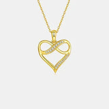 Moissanite 925 Sterling Silver Heart Necklace Moissanite - Tophatter Daily Deals