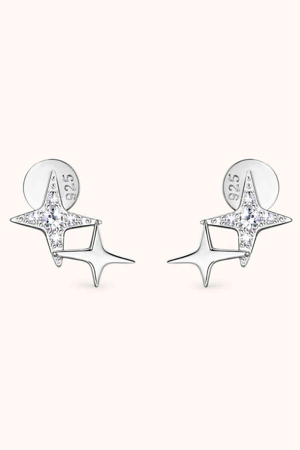 Moissanite 925 Sterling Silver Star Shape Earrings - Shop Tophatter Deals, Electronics, Fashion, Jewelry, Health, Beauty, Home Decor, Free Shipping