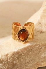 18K Gold-Plated Wide Open Ring Rings - Tophatter Daily Deals