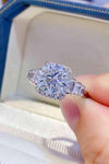 3 Carat Moissanite 925 Sterling Silver Ring Silver Moissanite - Tophatter Daily Deals