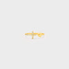 Heart Shape Cross Inlaid Zircon Open Ring Gold One Size Rings - Tophatter Daily Deals