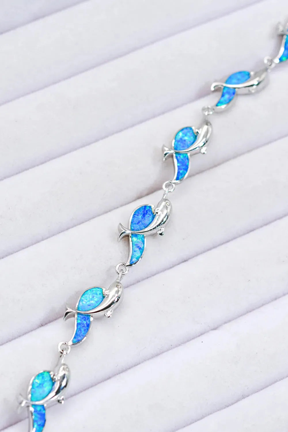 Opal Dolphin 925 Sterling Silver Bracelet Opal - Tophatter Daily Deals
