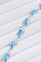 Opal Dolphin 925 Sterling Silver Bracelet Opal - Tophatter Daily Deals