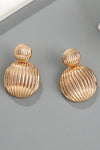 Zinc Alloy Ribbed Earrings Earrings - Tophatter Daily Deals