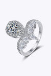 Stand Out Moissanite Ring Silver Moissanite - Tophatter Daily Deals