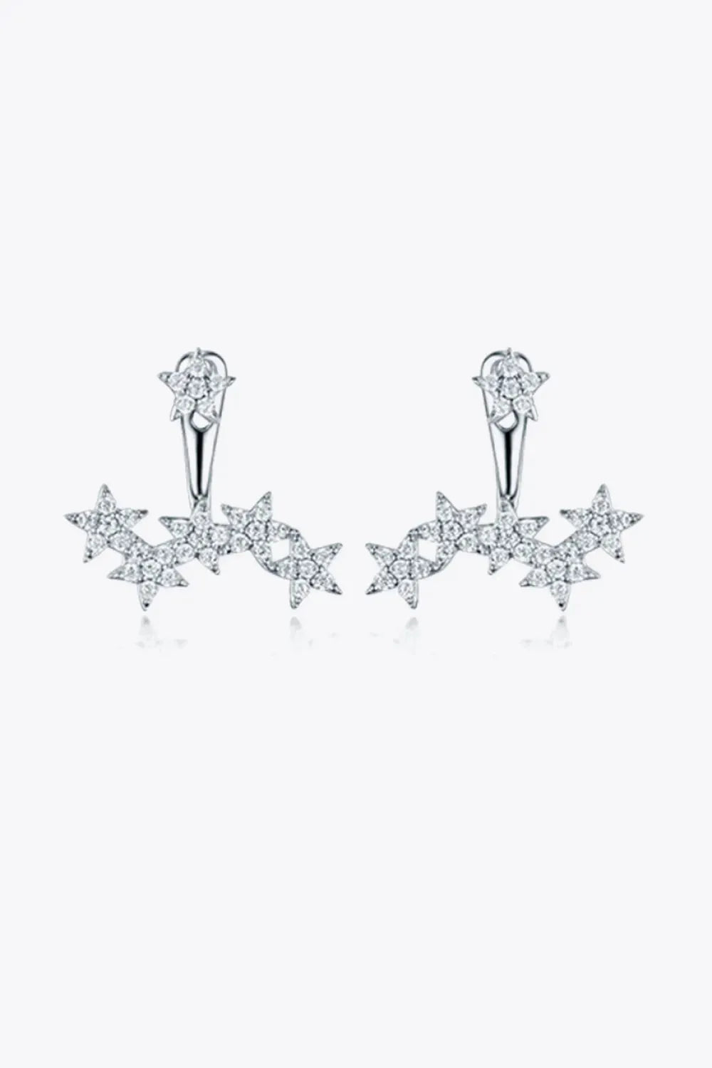 Zircon Star 925 Sterling Silver Single Earring Earrings - Tophatter Daily Deals
