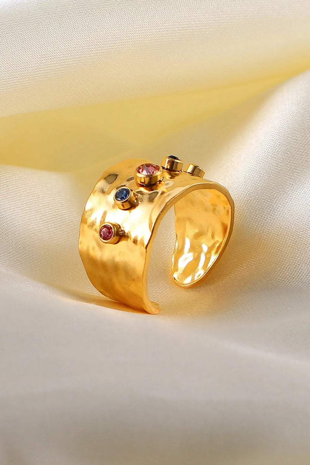 18K Gold-Plated Zircon Ring Rings - Tophatter Daily Deals