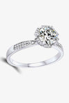 925 Sterling Silver 1 Carat Moissanite Ring Moissanite - Tophatter Daily Deals