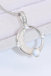 Inlaid Zircon and Natural Moonstone Pendant Necklace Moonstone - Tophatter Daily Deals
