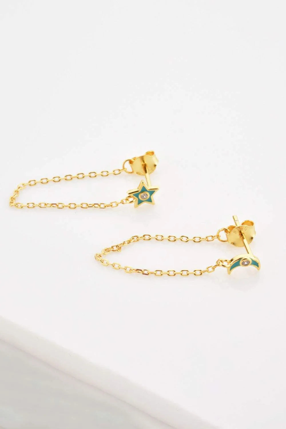 Zircon Star and Moon Mismatched Earrings Earrings - Tophatter Daily Deals