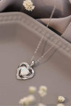 Opal Heart Pendant Necklace Opal - Tophatter Daily Deals