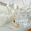 18K Gold-Plated Double-Layered Necklace Necklaces - Tophatter Daily Deals