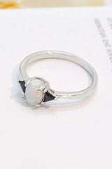 Contrast 925 Sterling Silver Opal Ring Opal - Tophatter Daily Deals