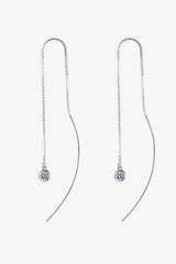 Moissanite 925 Sterling Silver Threader Earrings Moissanite - Tophatter Daily Deals