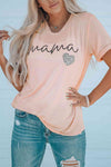 MAMA Heart Graphic Tee Shirt Pink Women's T-Shirts - Tophatter Daily Deals