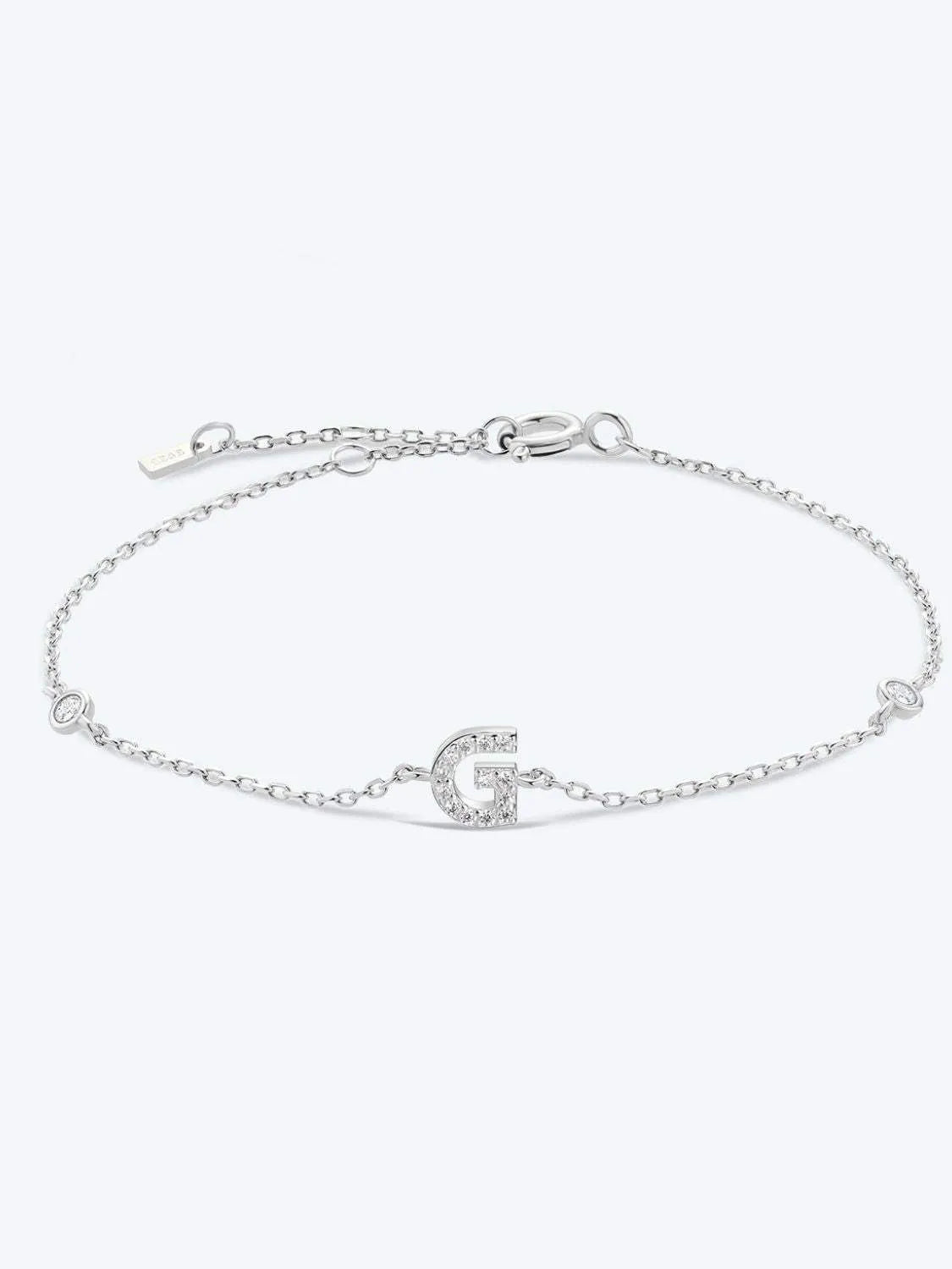 G To K Zircon 925 Sterling Silver Bracelet G-Silver One Size Bracelets - Tophatter Daily Deals