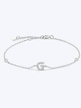 G To K Zircon 925 Sterling Silver Bracelet G-Silver One Size Bracelets - Tophatter Daily Deals