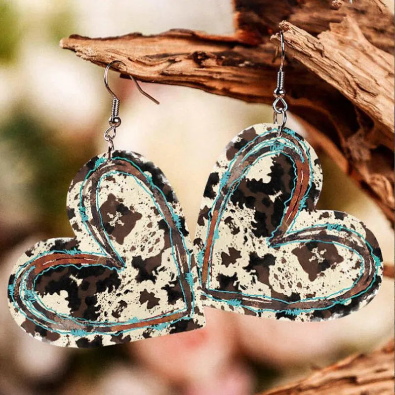 Heart Alloy Drop Earrings Multicolor One Size Earrings - Tophatter Daily Deals