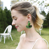 Bead Sequin Hat Shape Dangle Earrings Earrings - Tophatter Daily Deals