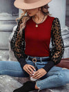 Leopard Round Neck Top Women's T-Shirts - Tophatter Daily Deals