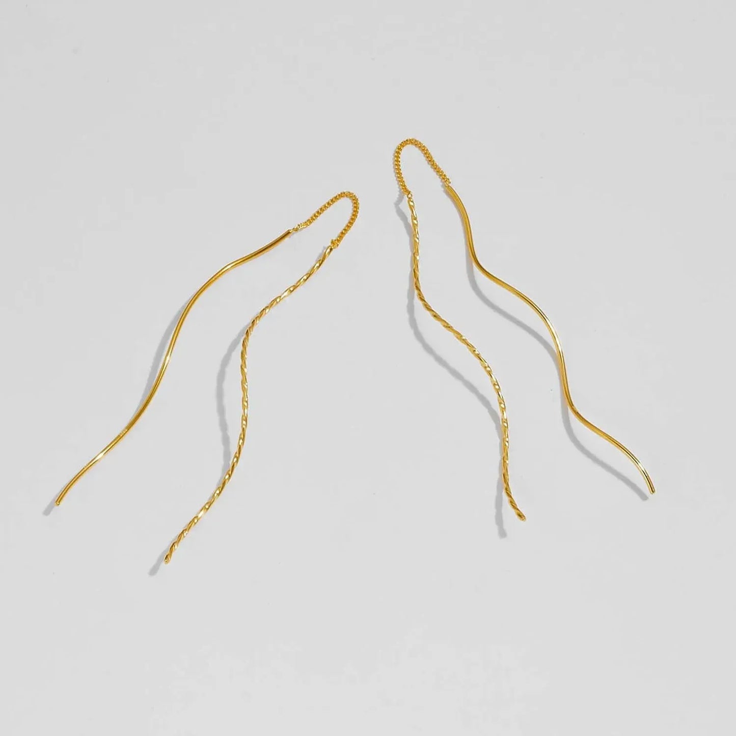 925 Sterling Silver Threader Earrings Earrings - Tophatter Daily Deals