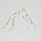 925 Sterling Silver Threader Earrings Earrings - Tophatter Daily Deals