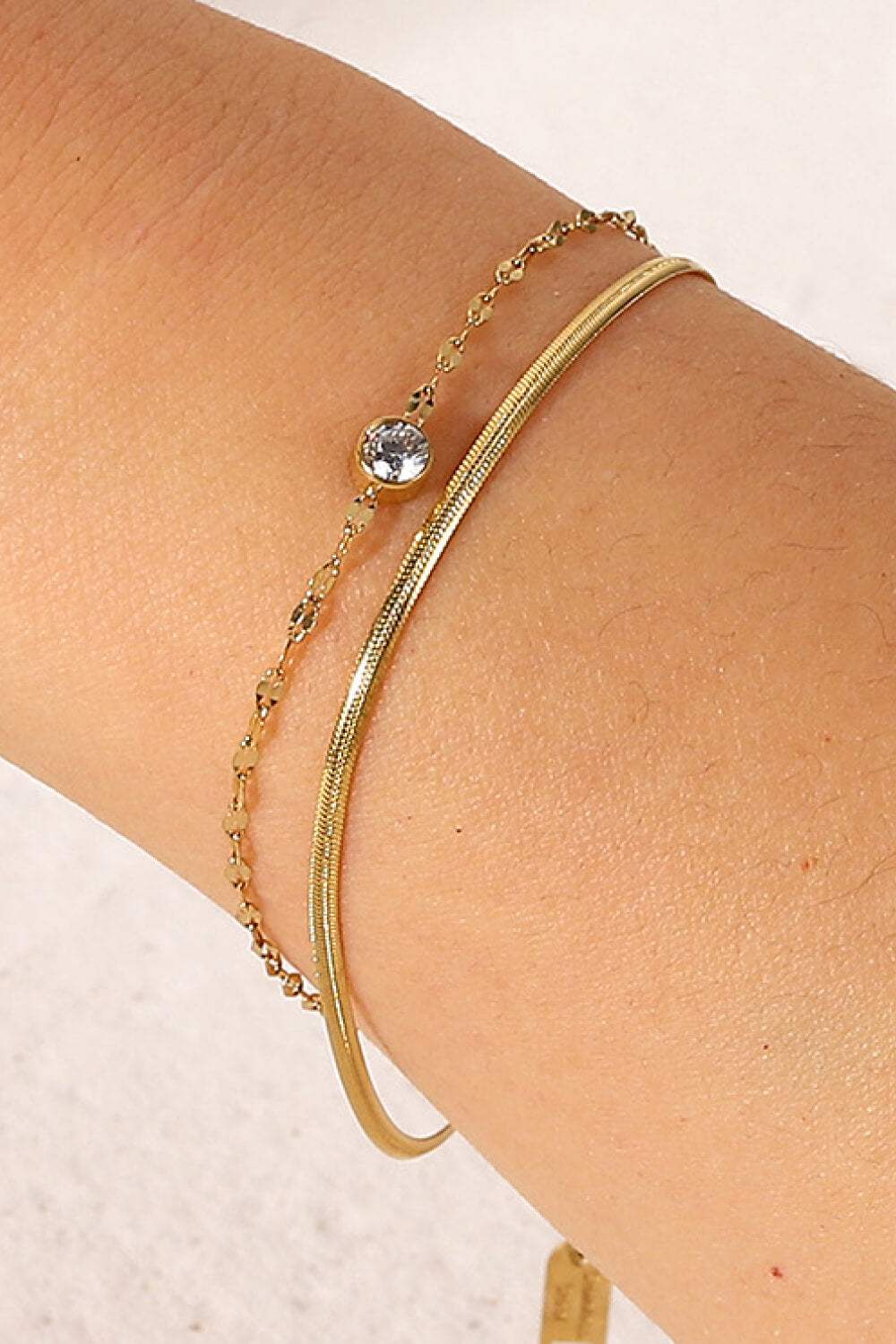 Icing on the Cake Rhinestone Double-Layered Bracelet Bracelets - Tophatter Daily Deals