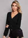 V Neck Crop Top Blouses - Tophatter Daily Deals