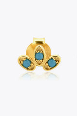 Inlaid 925 Sterling Silver Stud Earrings Earrings - Tophatter Daily Deals