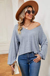 V-Neck Dropped Shoulder T-Shirt Women's T-Shirts - Tophatter Daily Deals