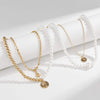 Gold-Plated Glass Pearl Necklace Necklaces - Tophatter Daily Deals