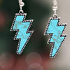 Artificial Turquoise Lightning Dangle Earrings Earrings - Tophatter Daily Deals